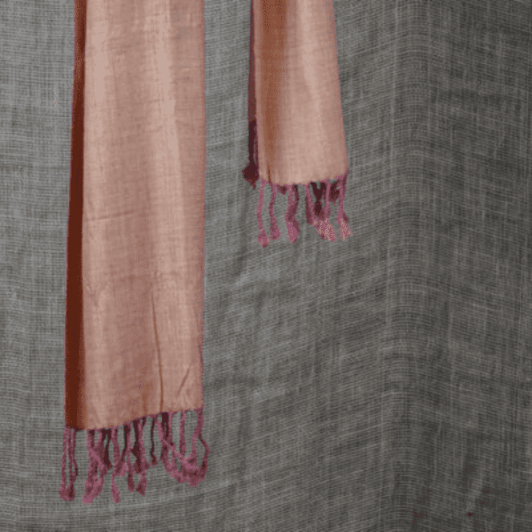 Pale Orange Eri Silk Stole